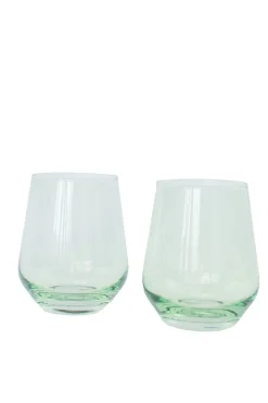 Mint Green Stemless Wine Glasses ( x 6)><noscript><img width=