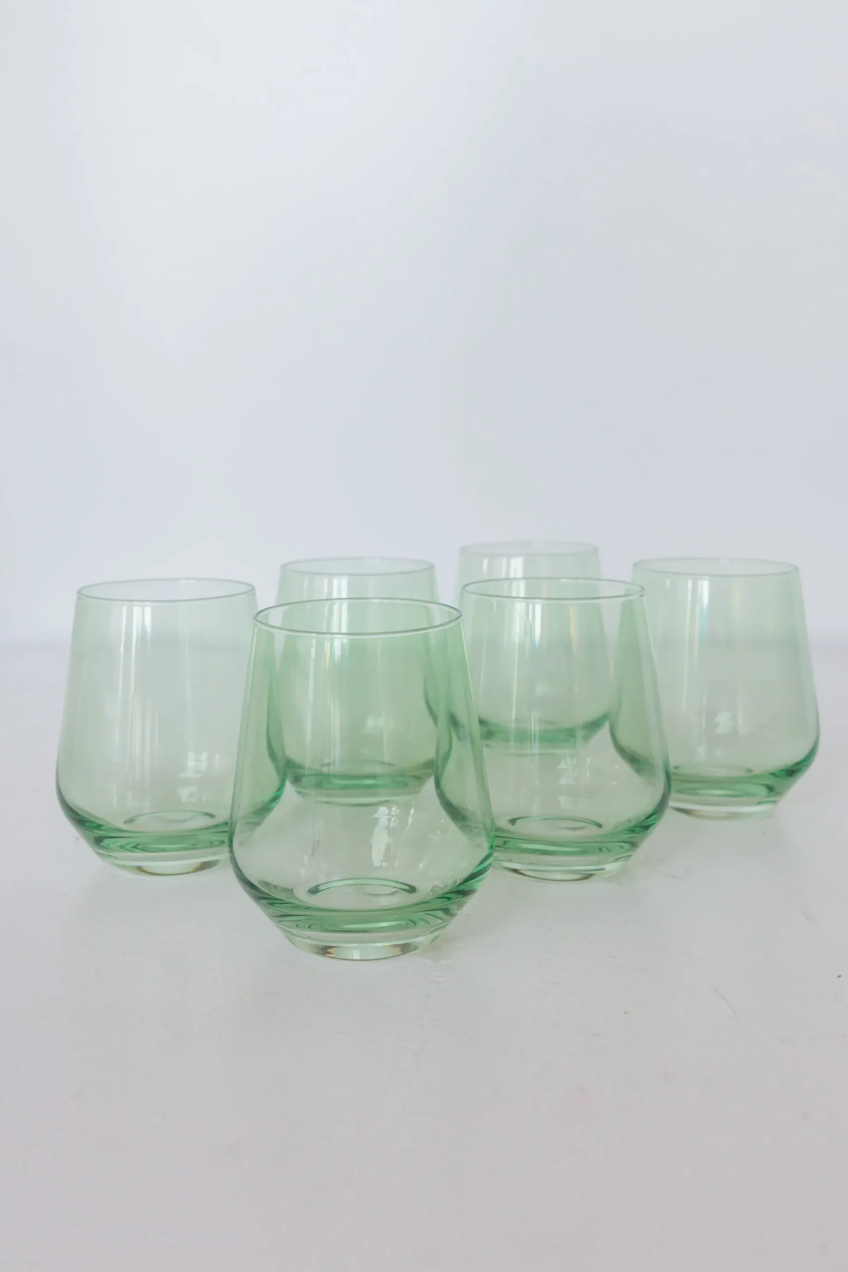 Mint Green Stemless Wine Glasses ( x 6)>Meri Meri New