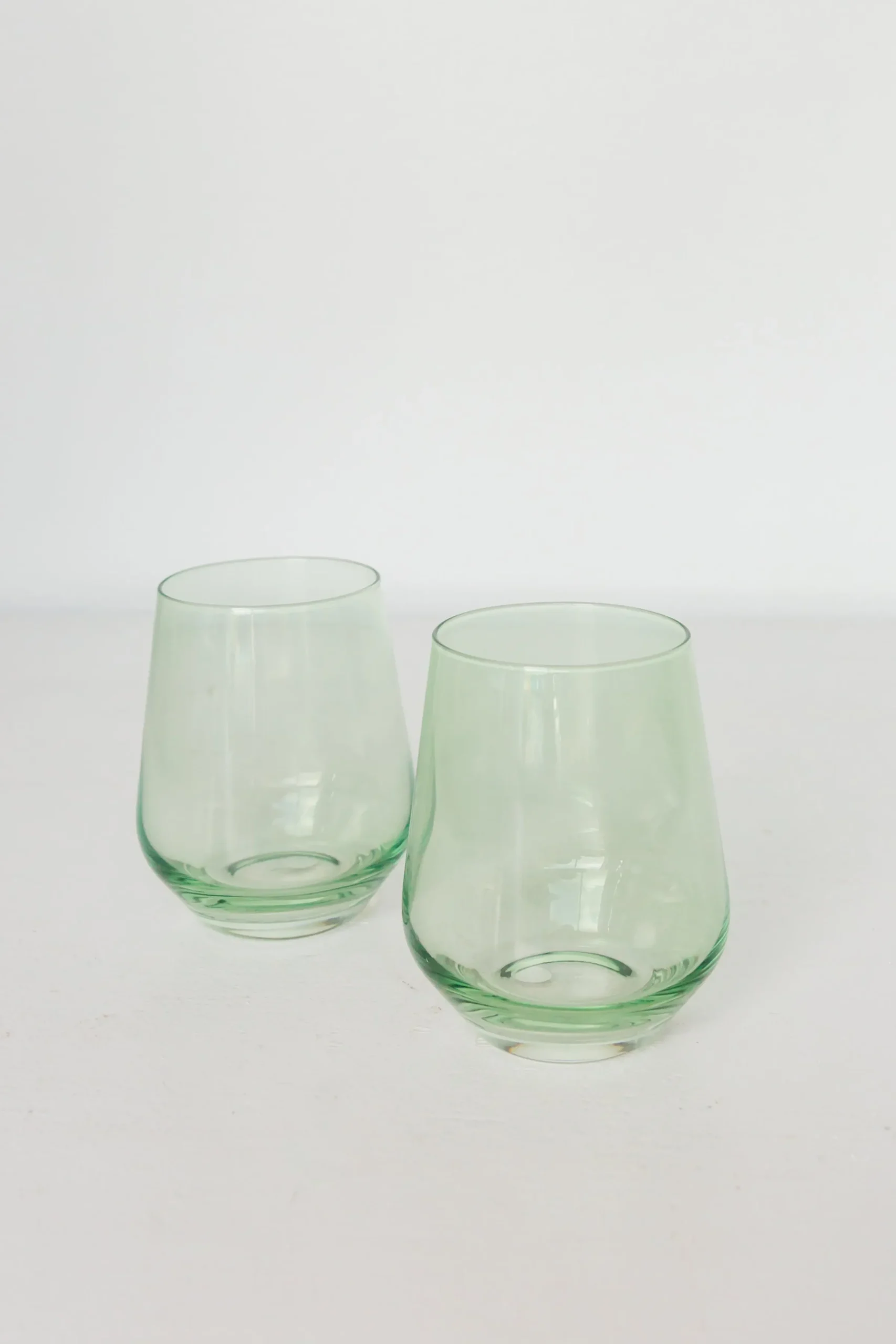 Mint Green Stemless Wine Glasses ( x 6)>Meri Meri New