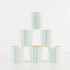 Mint Stripe Cups (x 8)>Meri Meri Sale
