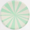 Mint Stripe Dinner Plates (x 8)>Meri Meri New