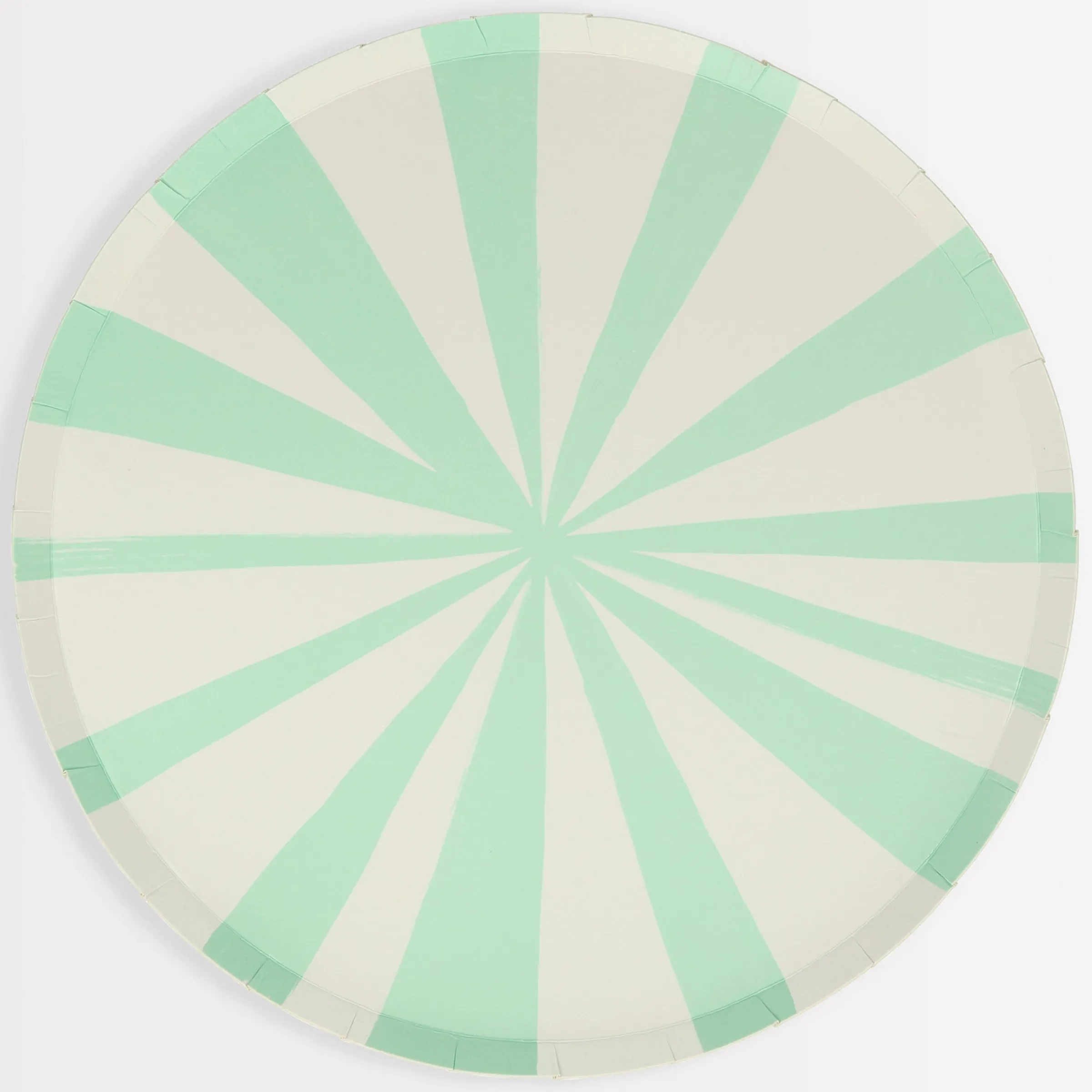 Mint Stripe Dinner Plates (x 8)>Meri Meri New