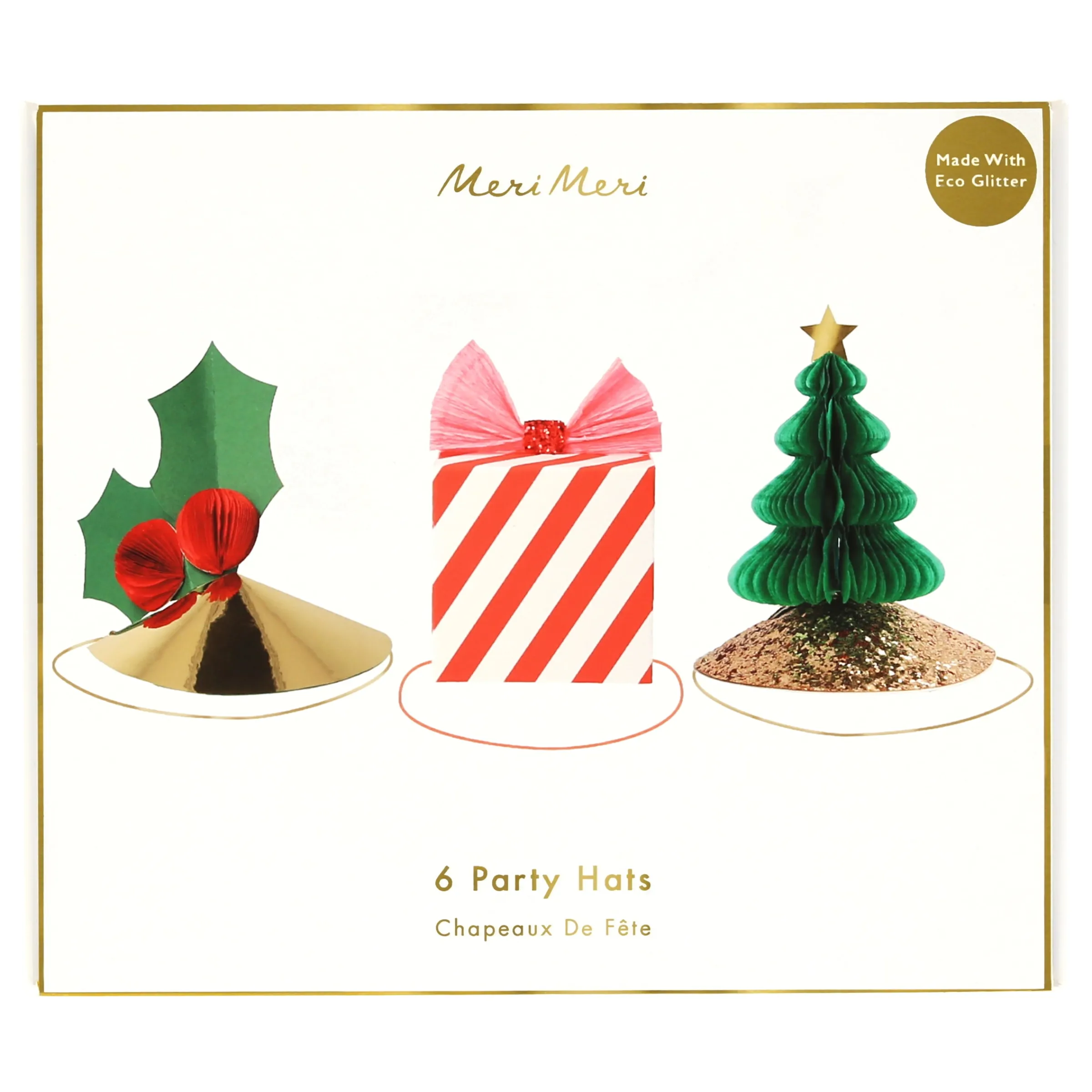 Mixed Christmas Party Hats (x 6)>Meri Meri Fashion