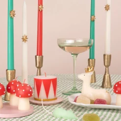 Mixed Gold Star Taper Candles (x 6)>Meri Meri Online