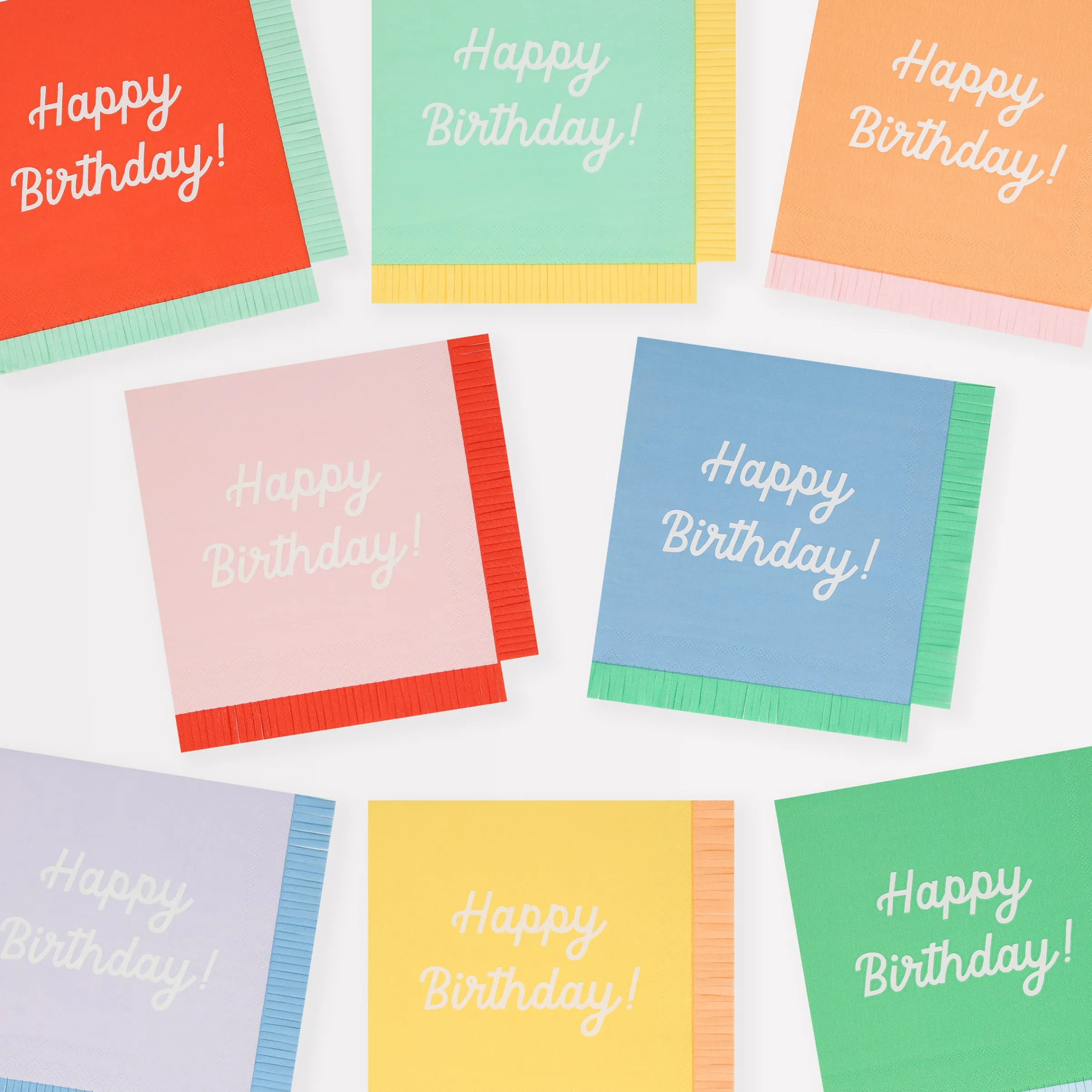 Mixed Happy Birthday Large Napkins (x 16)>Meri Meri Outlet