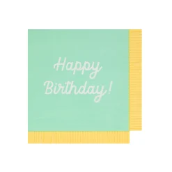 Mixed Happy Birthday Large Napkins (x 16)><noscript><img width=