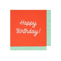 Mixed Happy Birthday Large Napkins (x 16)><noscript><img width=