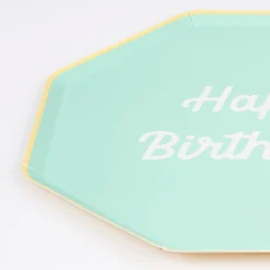 Mixed Happy Birthday Side Plates (x 8)>Meri Meri New