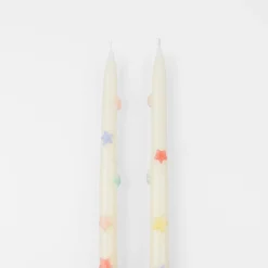 Mixed Star Taper Candles (x 2)>Meri Meri Sale