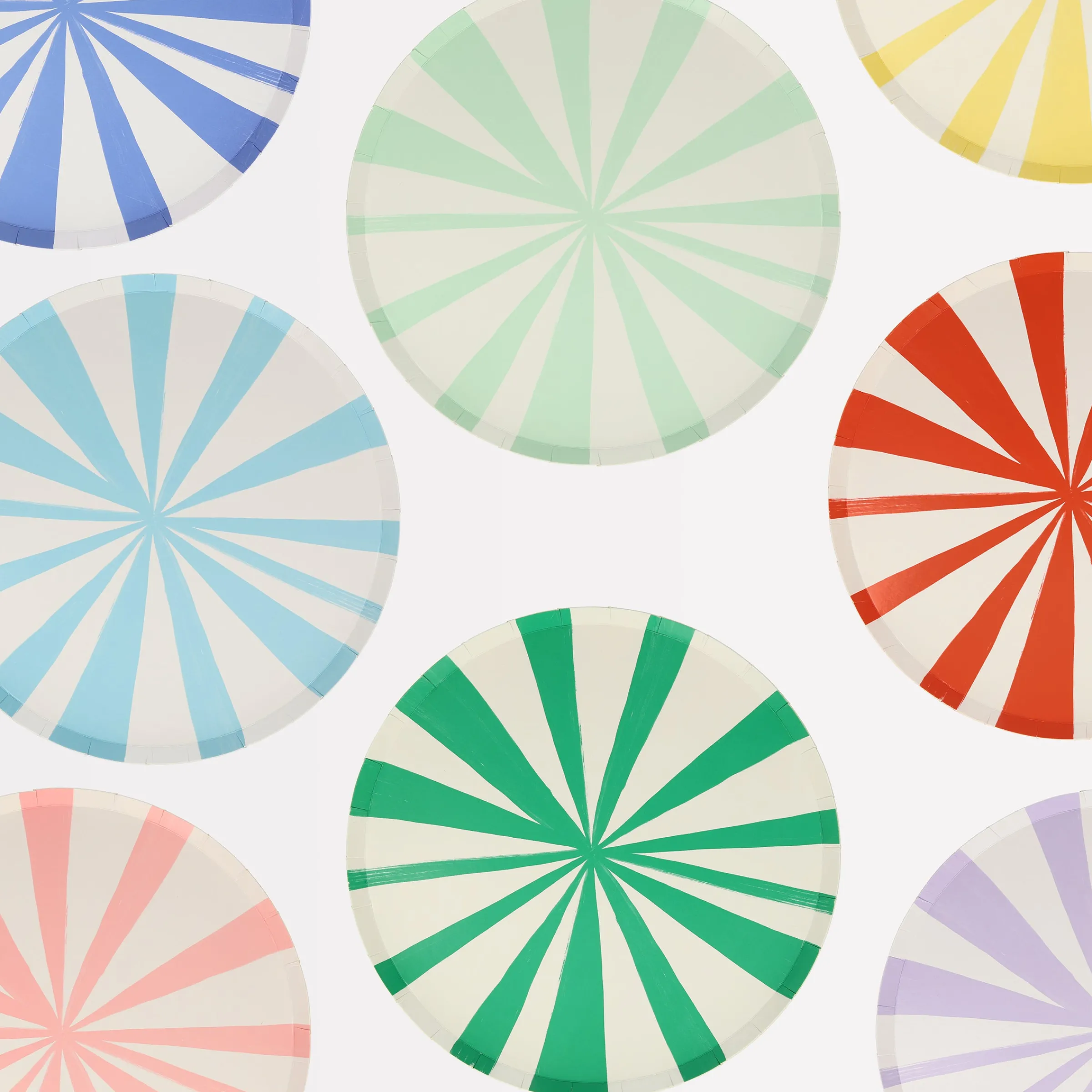 Mixed Stripe Dinner Plates (x 8)>Meri Meri Sale