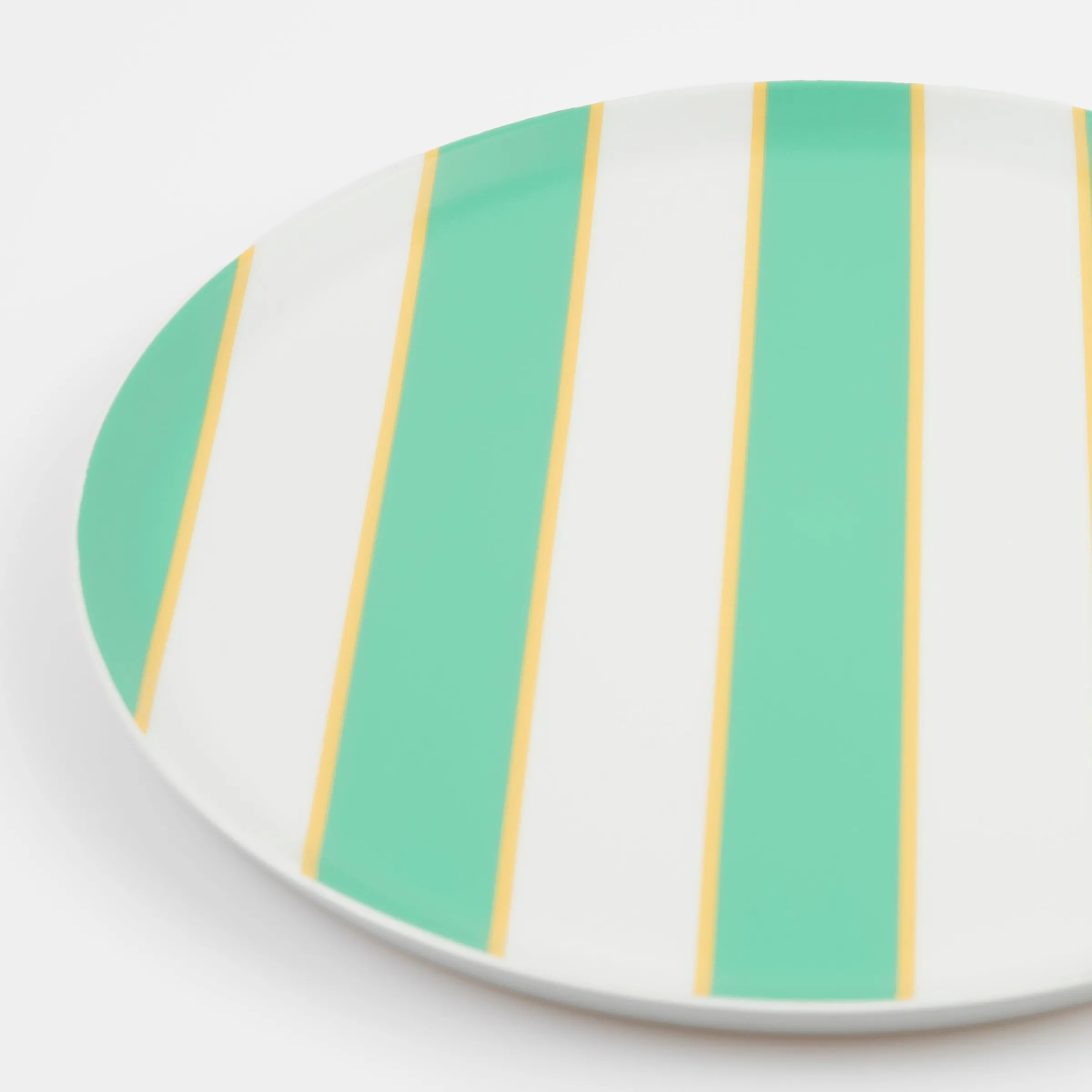 Mixed Stripe Reusable Large Plates (x 6)>Meri Meri Clearance