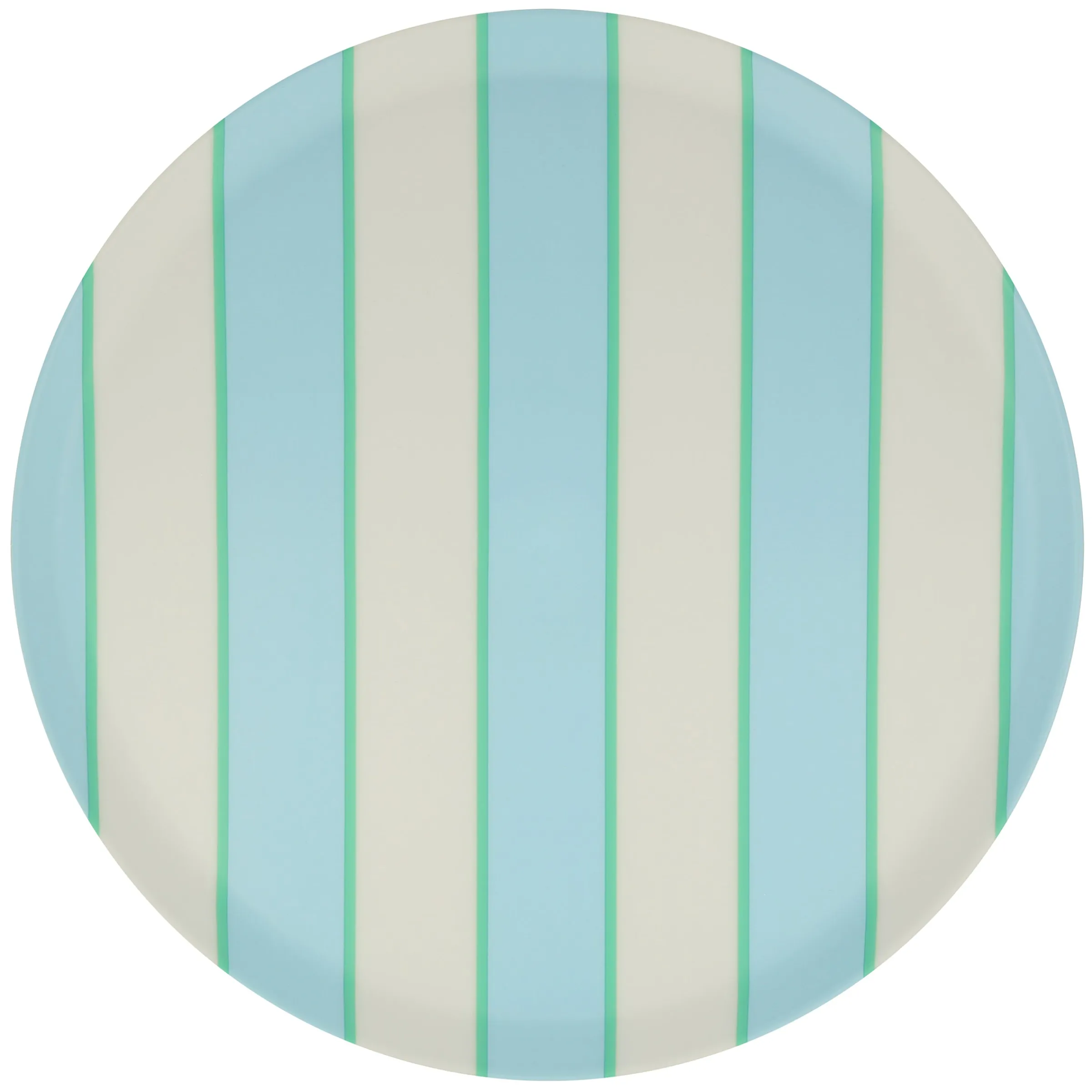 Mixed Stripe Reusable Large Plates (x 6)>Meri Meri Clearance