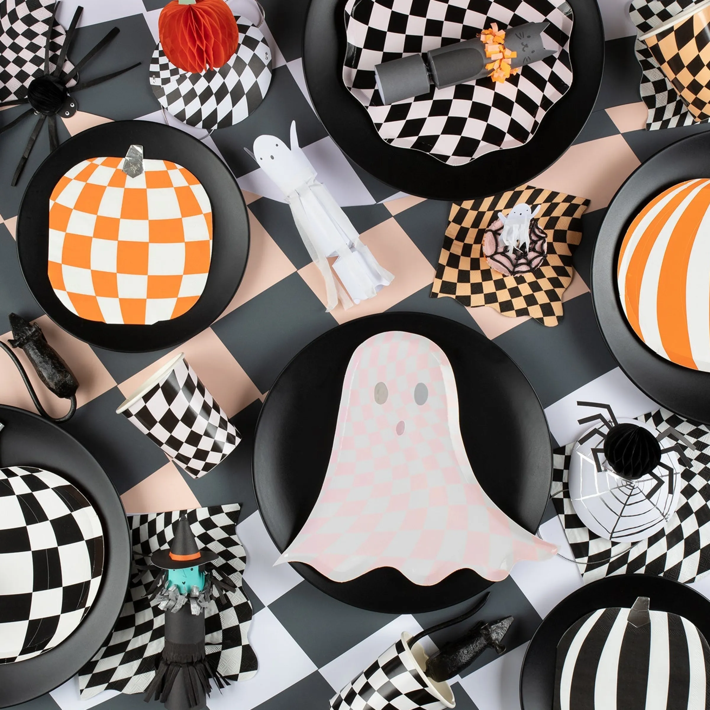 Mod Pattern Pumpkin Plates (x 8)>Meri Meri Online