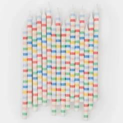 Multi Stripe Candles (x 16)>Meri Meri Clearance