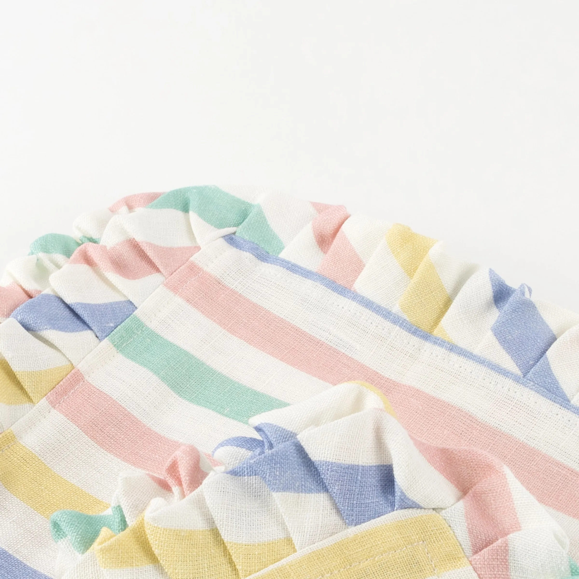 Multi Stripe Ruffle Fabric Napkins (x 4)>Meri Meri Outlet