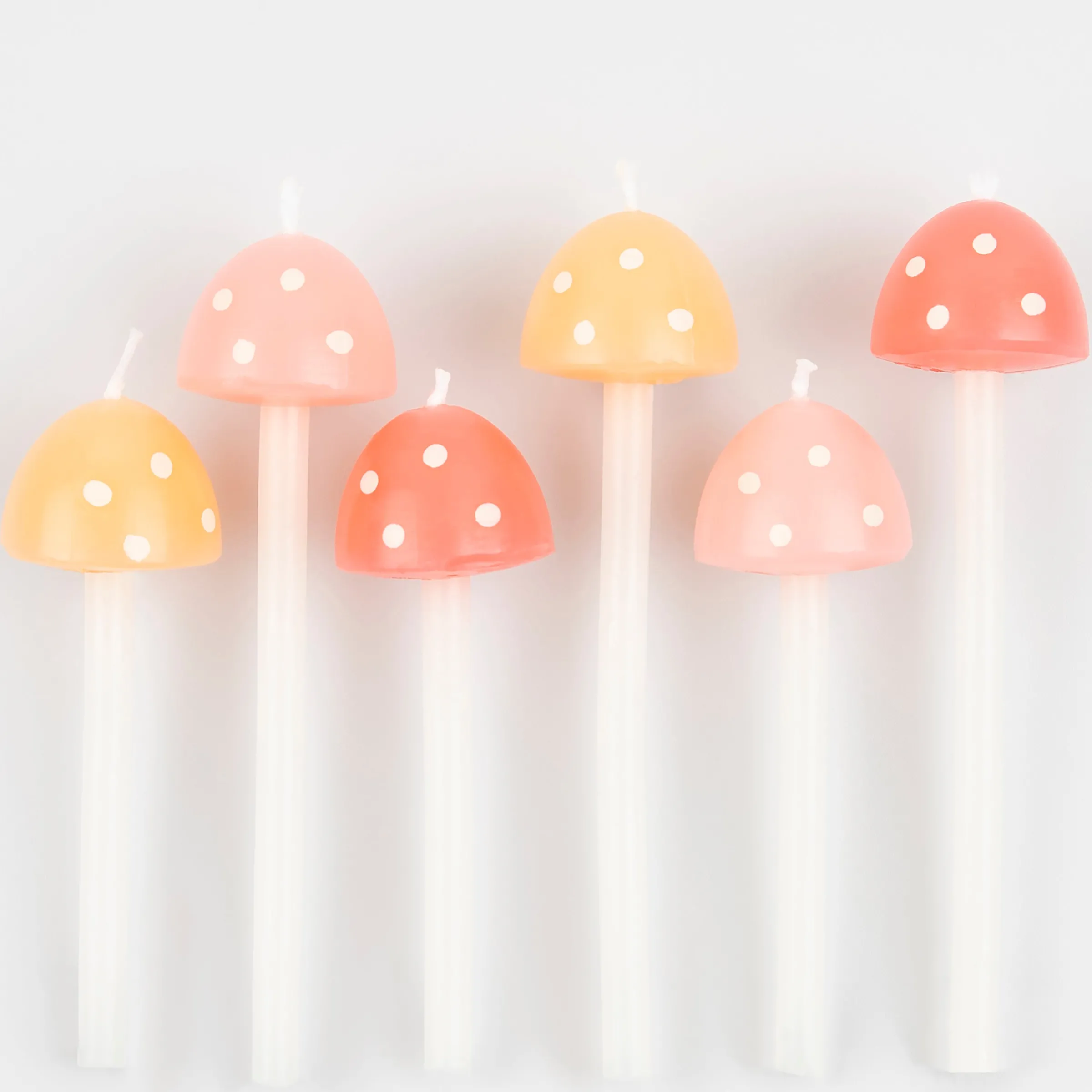 Mushroom Birthday Candles (x 6)>Meri Meri Clearance