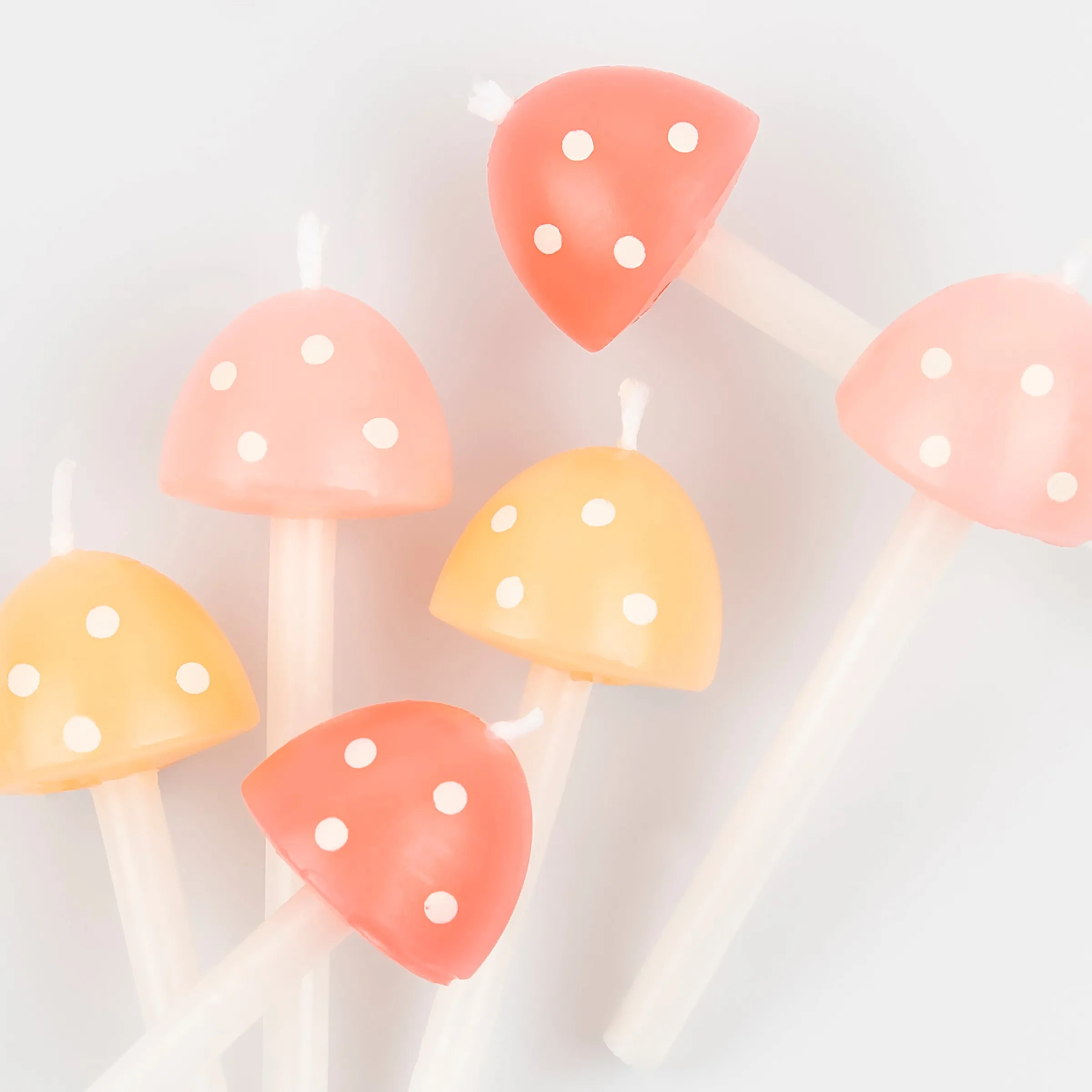 Mushroom Birthday Candles (x 6)>Meri Meri Clearance