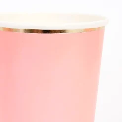 Neon Coral Tumbler Cups (x 8)>Meri Meri Discount