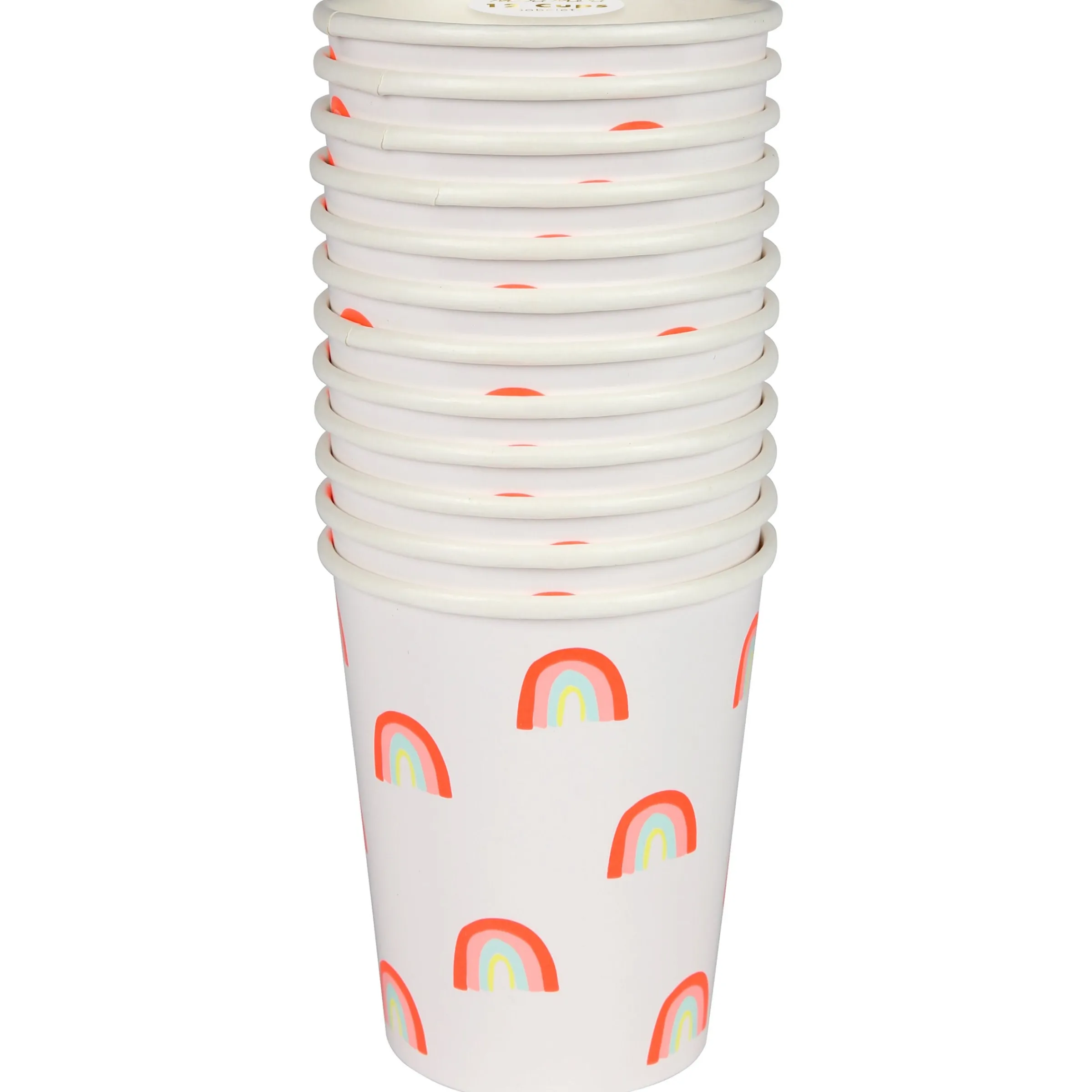 Neon Rainbow Party Cups (x 12)>Meri Meri Outlet