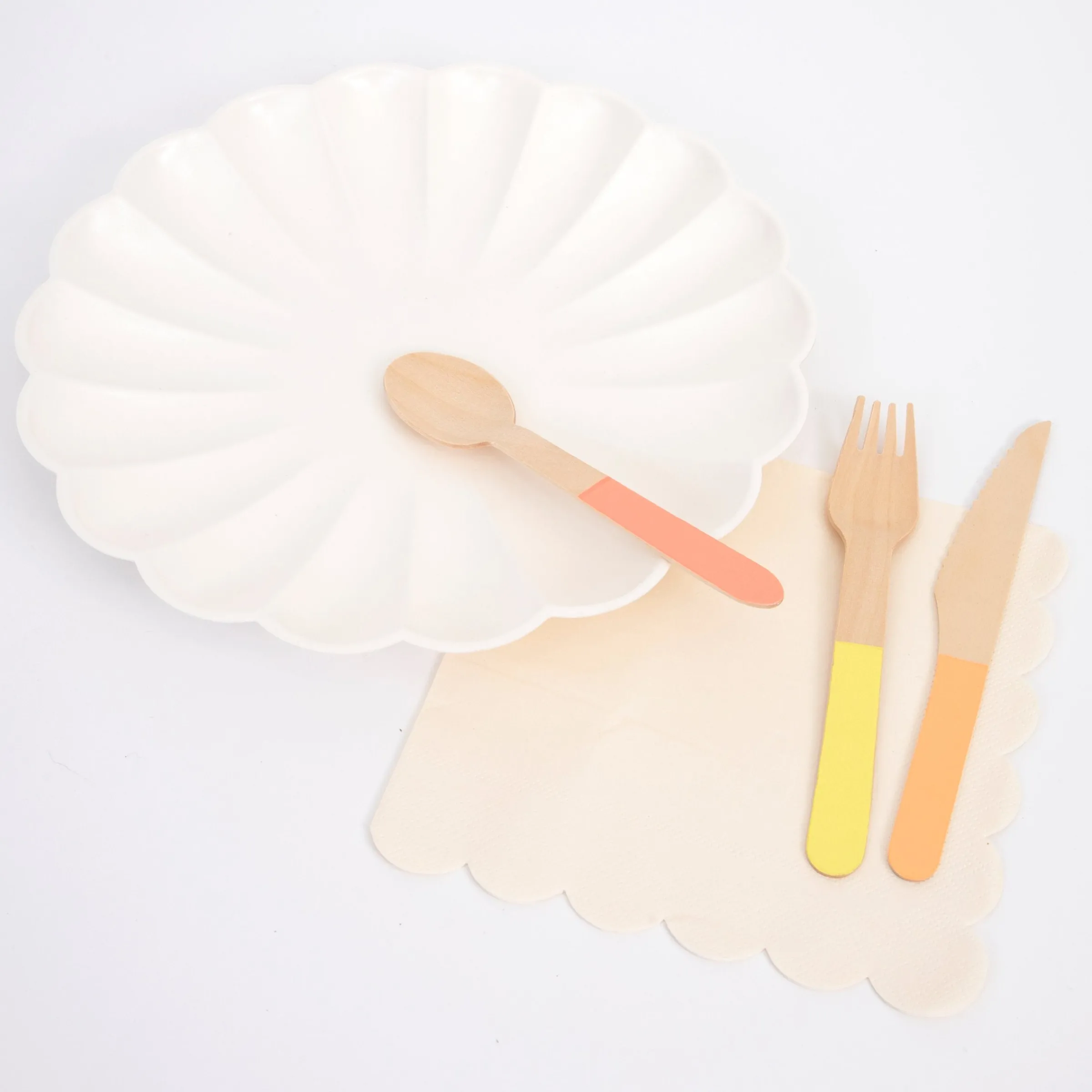 Neon Wooden Cutlery Set (x 24)>Meri Meri Hot