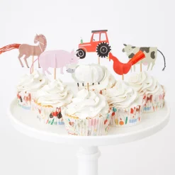 On The Farm Cupcake Kit (x 24 toppers)>Meri Meri Clearance
