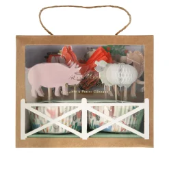 On The Farm Cupcake Kit (x 24 toppers)>Meri Meri Clearance