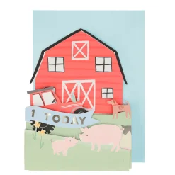 On The Farm 3D Scene Birthday Card>Meri Meri Hot