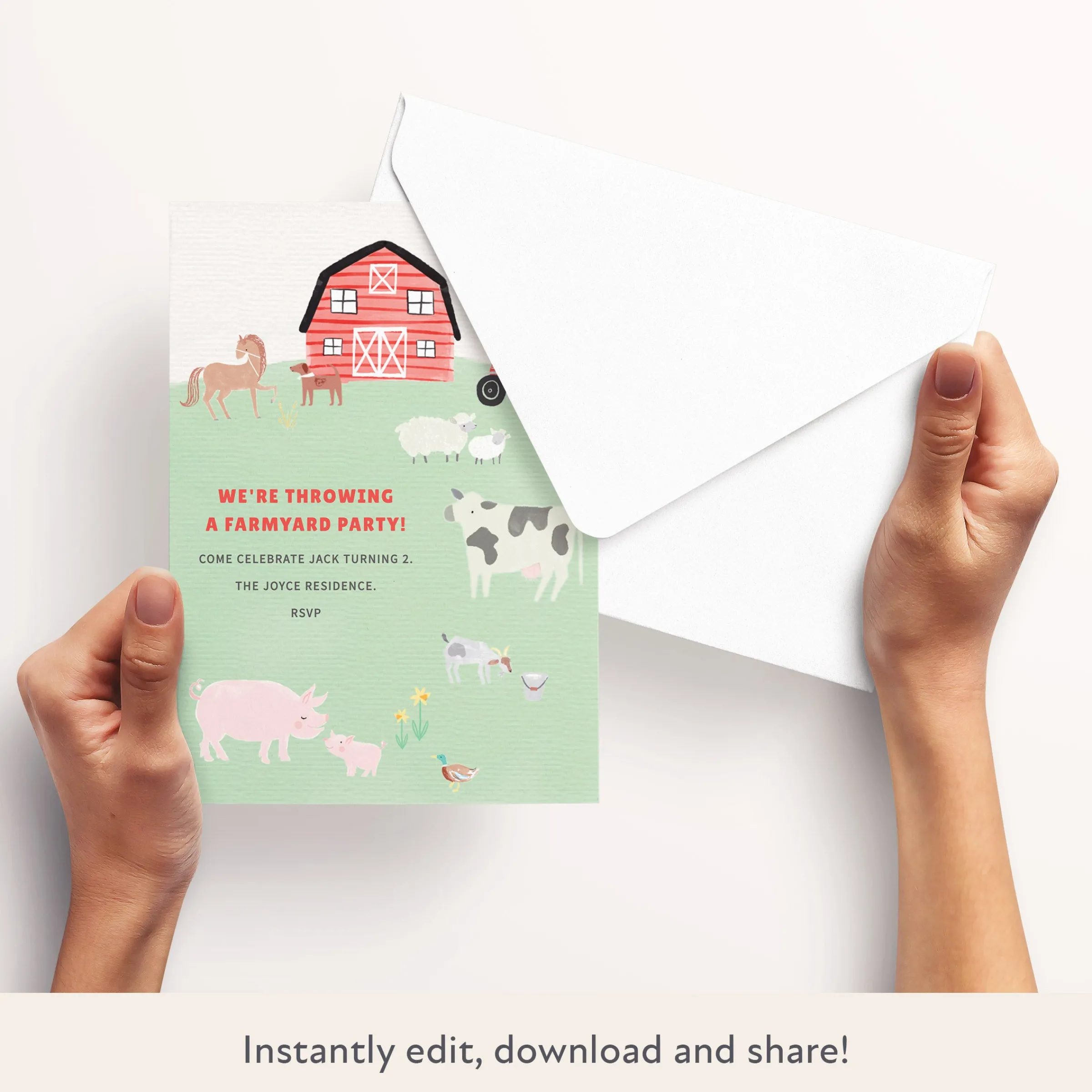 On The Farm Download & Print Invitation>Meri Meri Discount