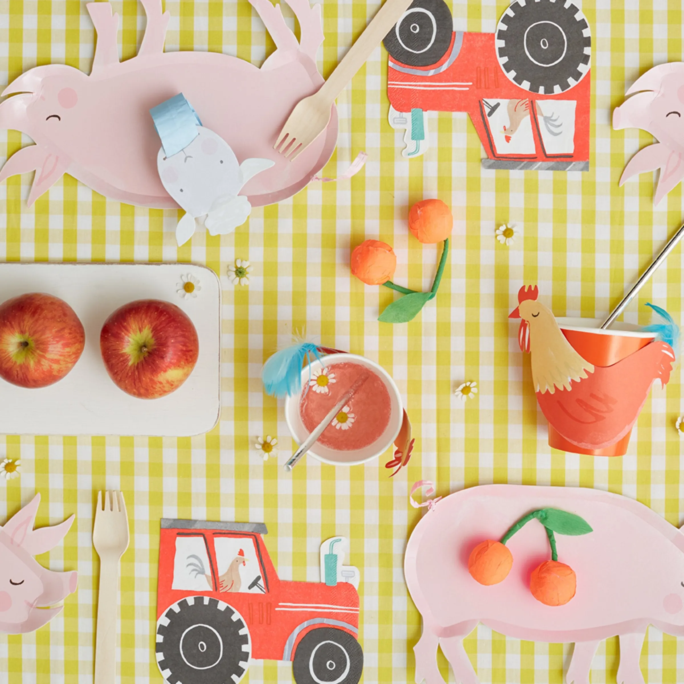 On The Farm Pig Plates (x 12)>Meri Meri Discount
