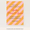 Orange/Pink Fun Stripe Download & Print Invitation>Meri Meri Discount