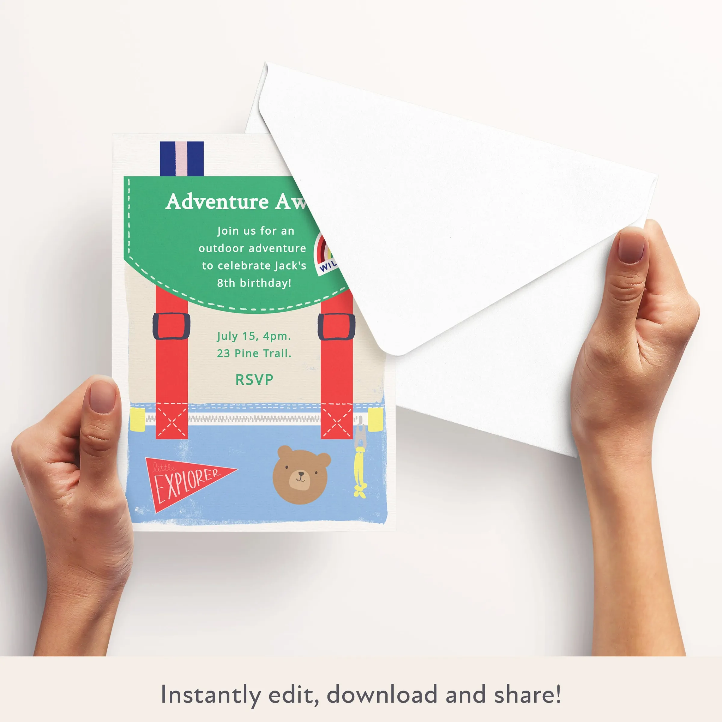 Outdoor Adventures Download & Print Invitation>Meri Meri Clearance