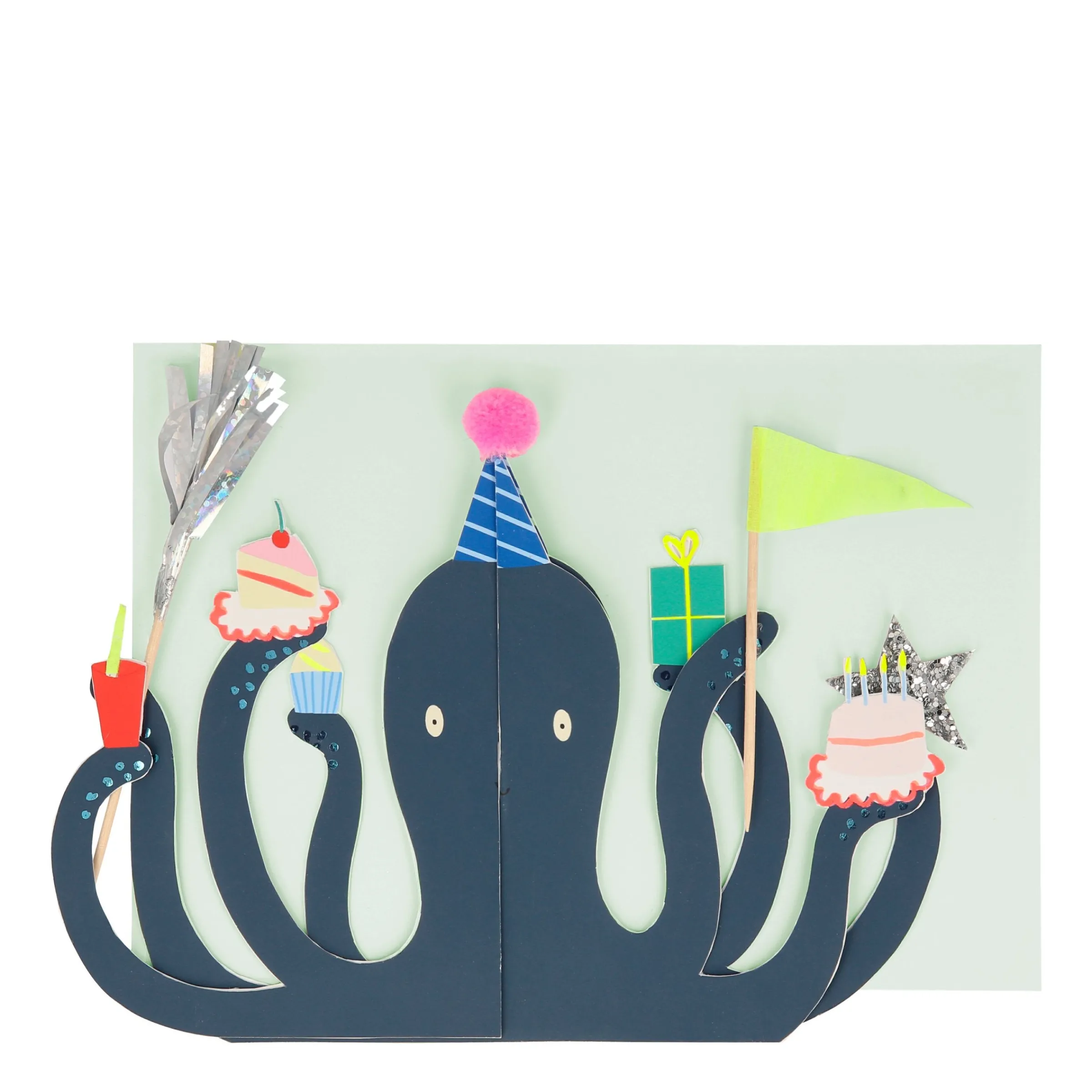 Party Octopus Stand-Up Birthday Card>Meri Meri Best