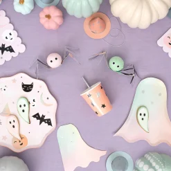 Pastel Halloween Ghost Plates (x 8)><noscript><img width=