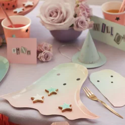 Pastel Halloween Ghost Plates (x 8)><noscript><img width=
