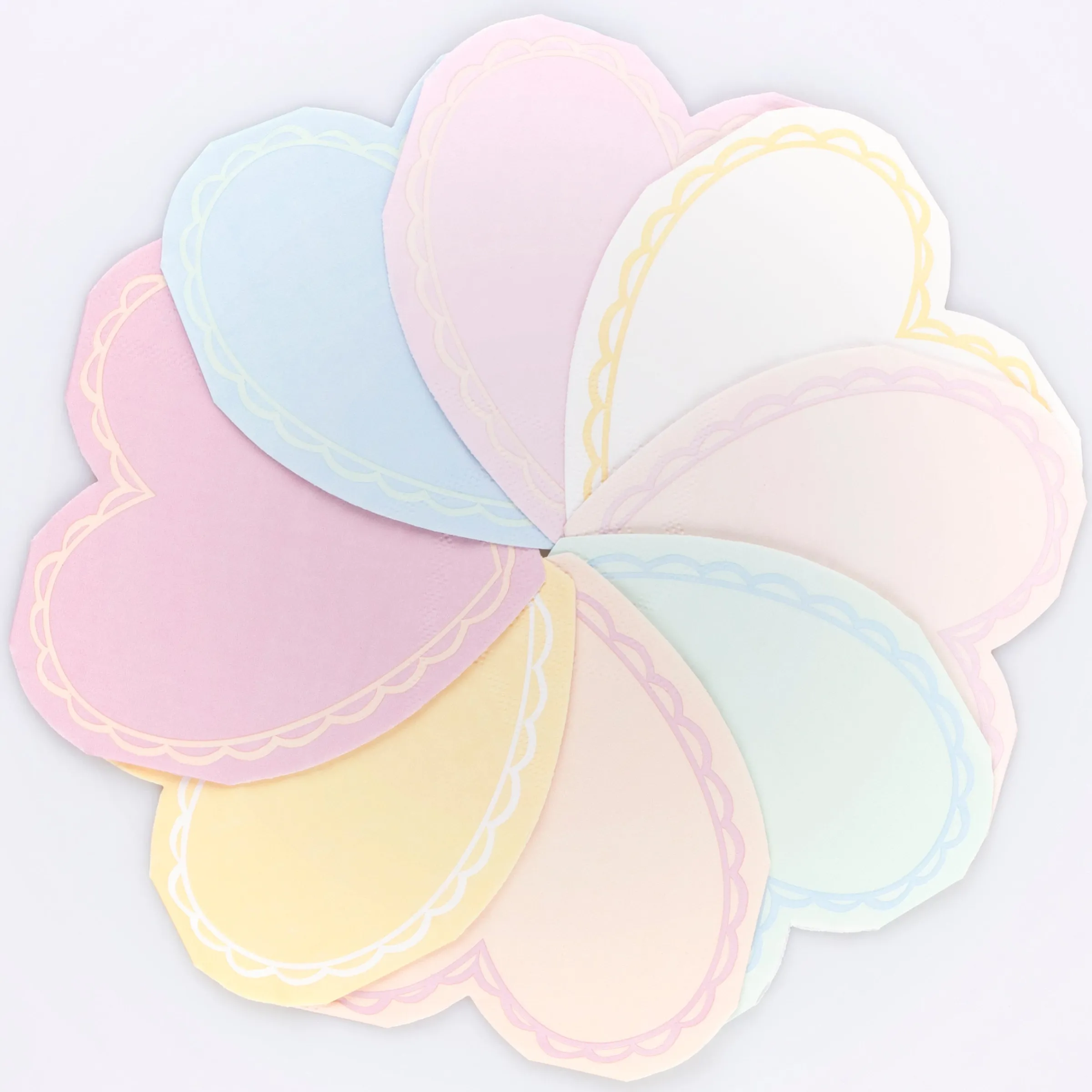 Pastel Heart Small Napkins (x 16)>Meri Meri New