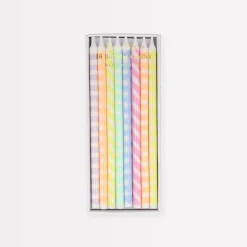 Pastel Patterned Candles (x 16)>Meri Meri Discount
