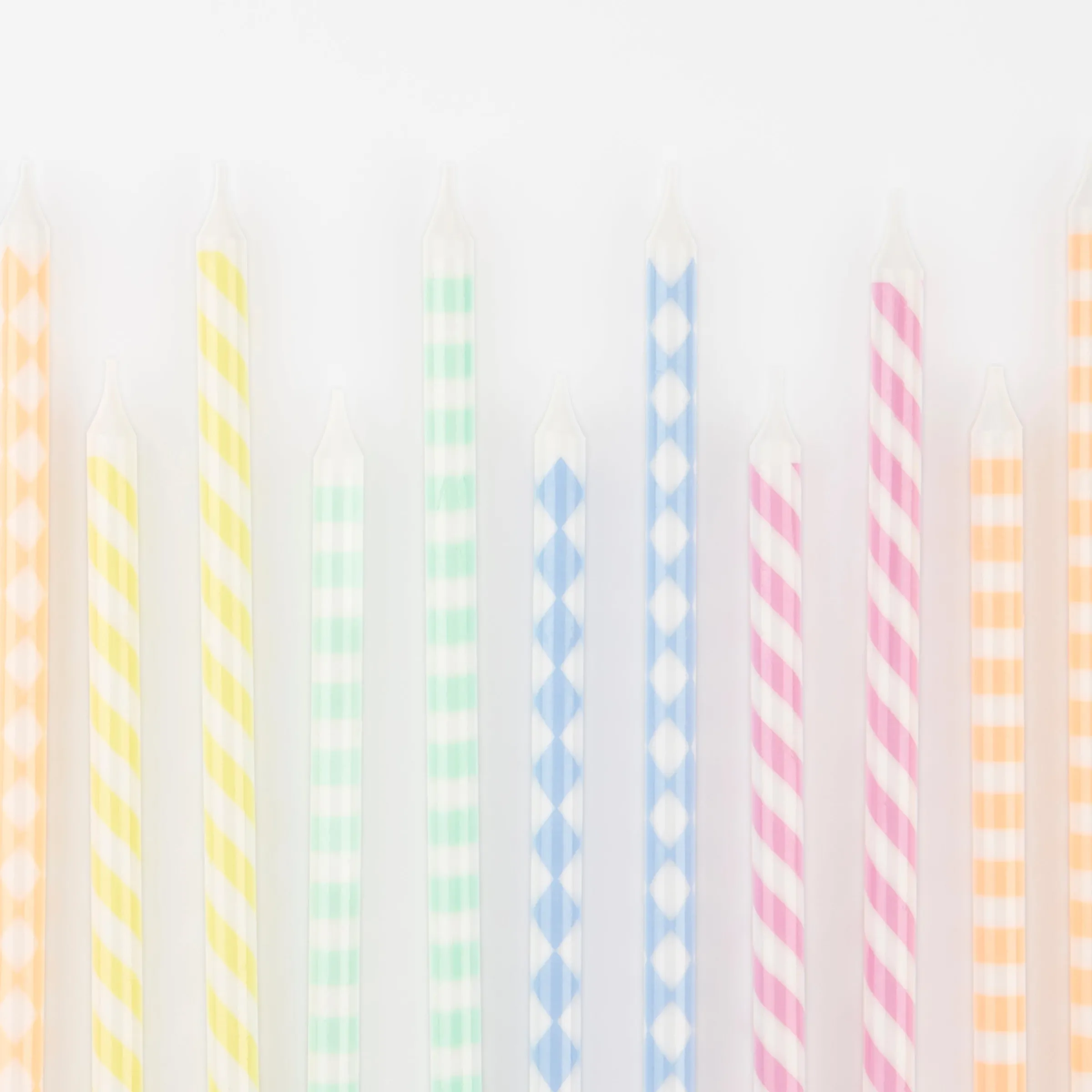 Pastel Patterned Candles (x 16)>Meri Meri Discount