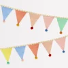 Pastel Pompom Flag Garland>Meri Meri Outlet