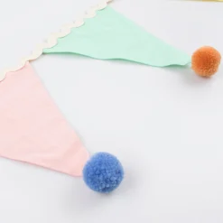 Pastel Pompom Flag Garland><noscript><img width=