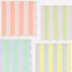 Pastel Stripe Large Napkins (x 16)>Meri Meri Discount