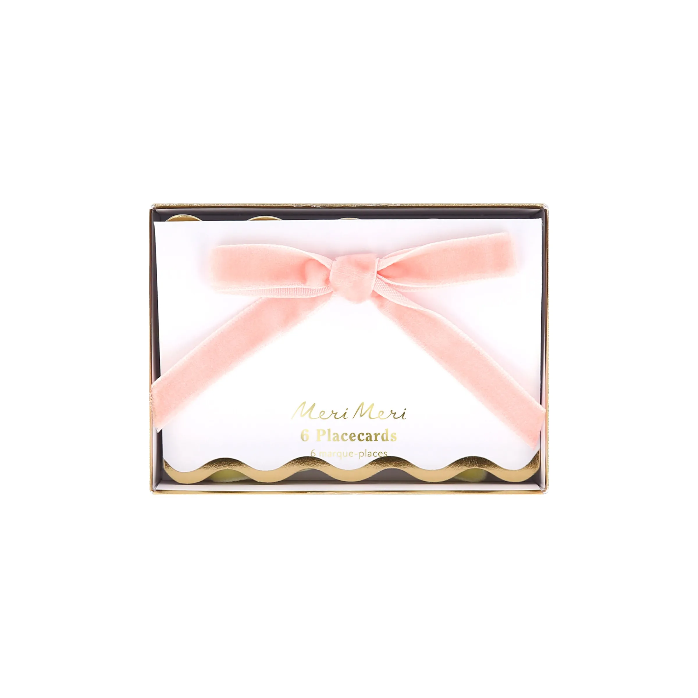 Pastel Velvet Bow Place Cards (x 6)>Meri Meri Online