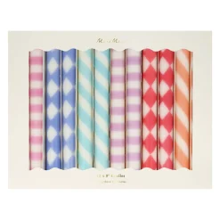 Patterned Table Candles (x 12)><noscript><img width=