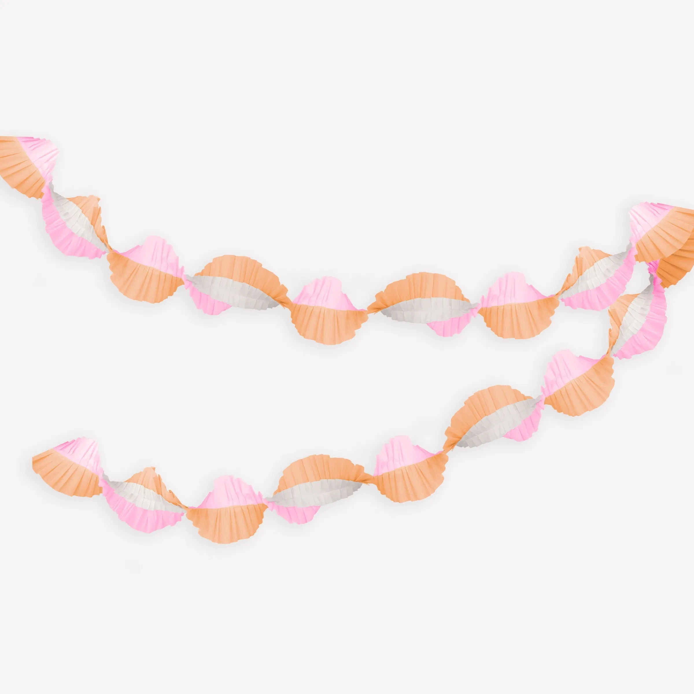 Peach & Pink Stitched Streamer>Meri Meri New