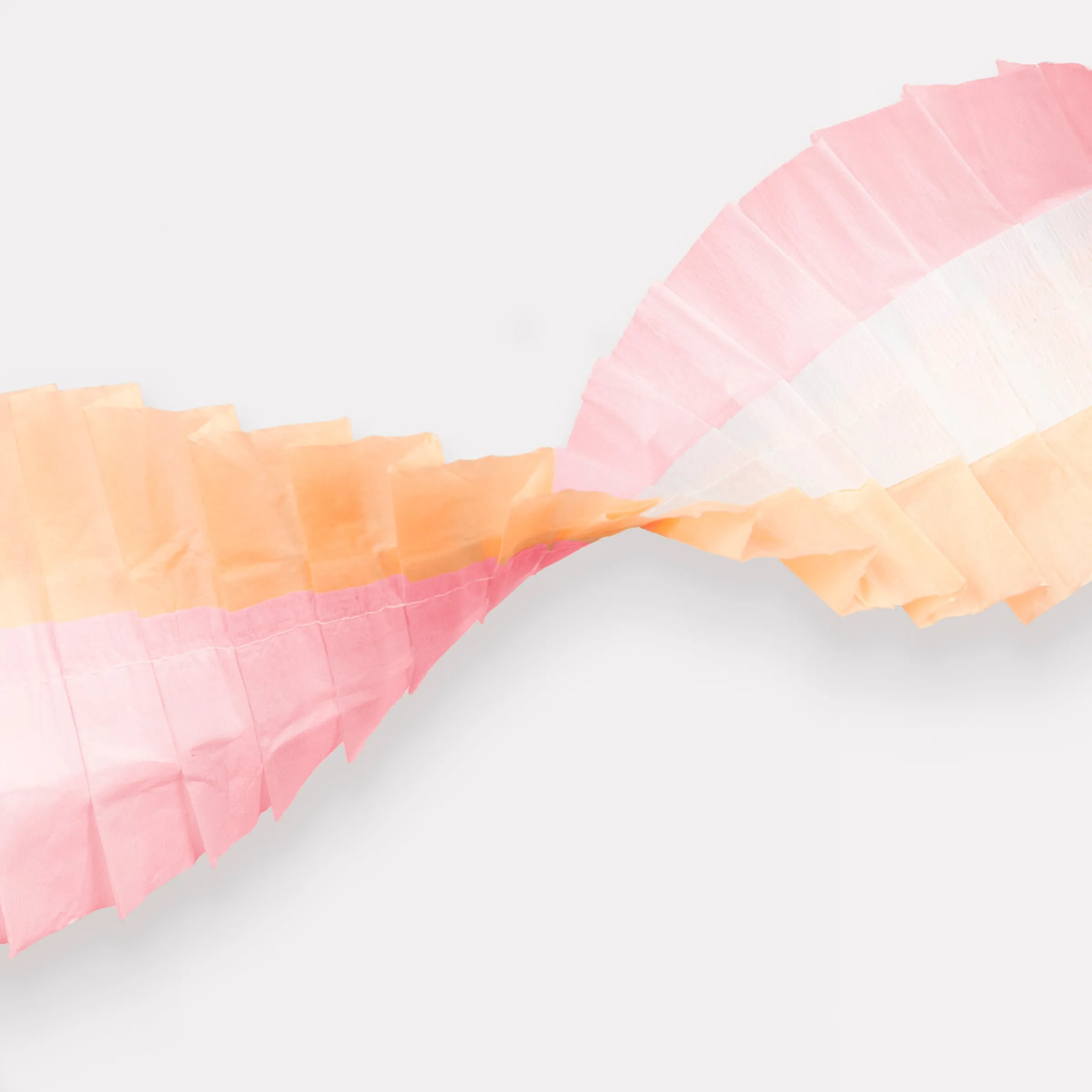 Peach & Pink Stitched Streamer>Meri Meri New