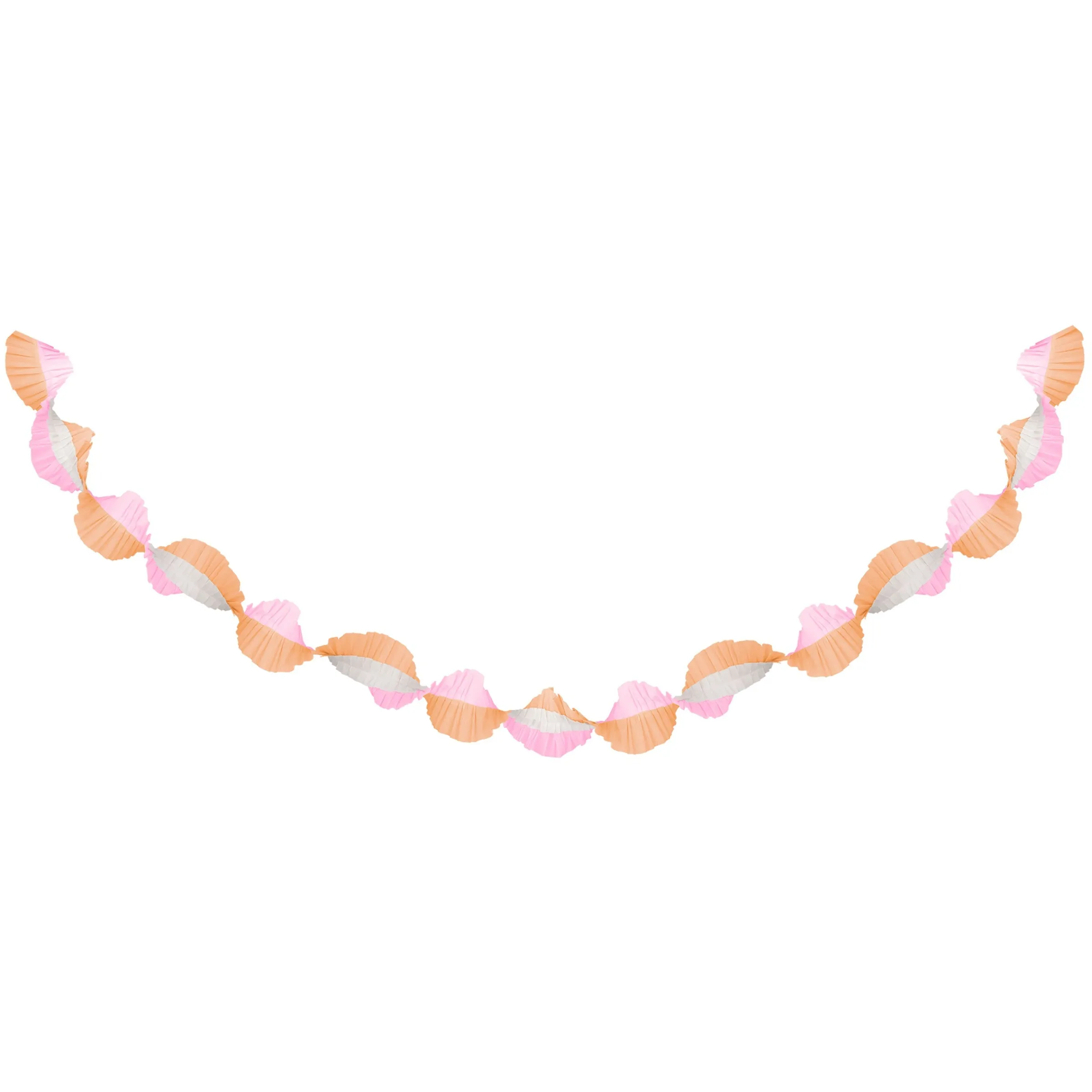 Peach & Pink Stitched Streamer>Meri Meri New