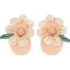 Peach Daisy Baby Booties>Meri Meri Fashion