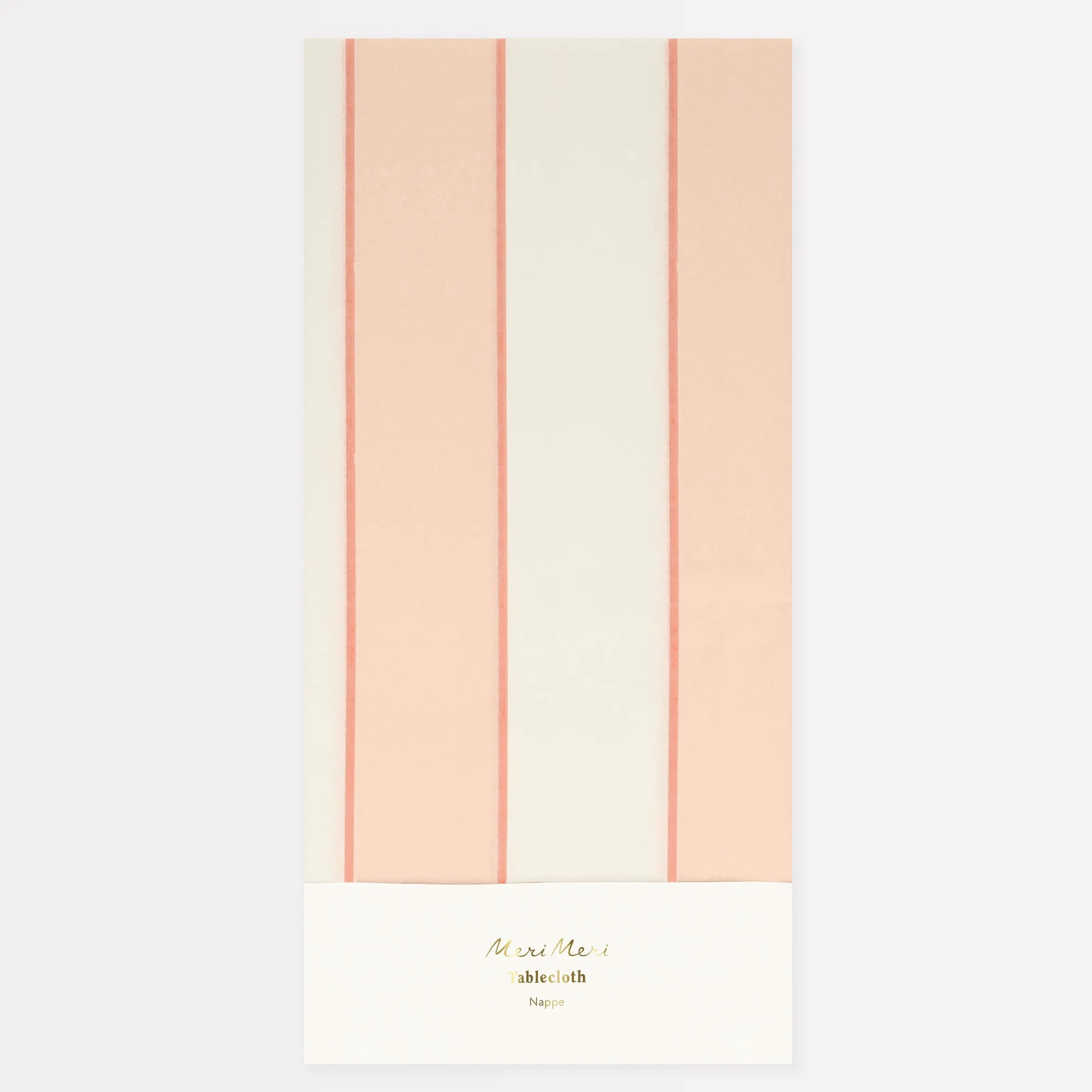 Peach Striped Tablecloth>Meri Meri Fashion