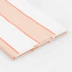 Peach Striped Tablecloth>Meri Meri Fashion