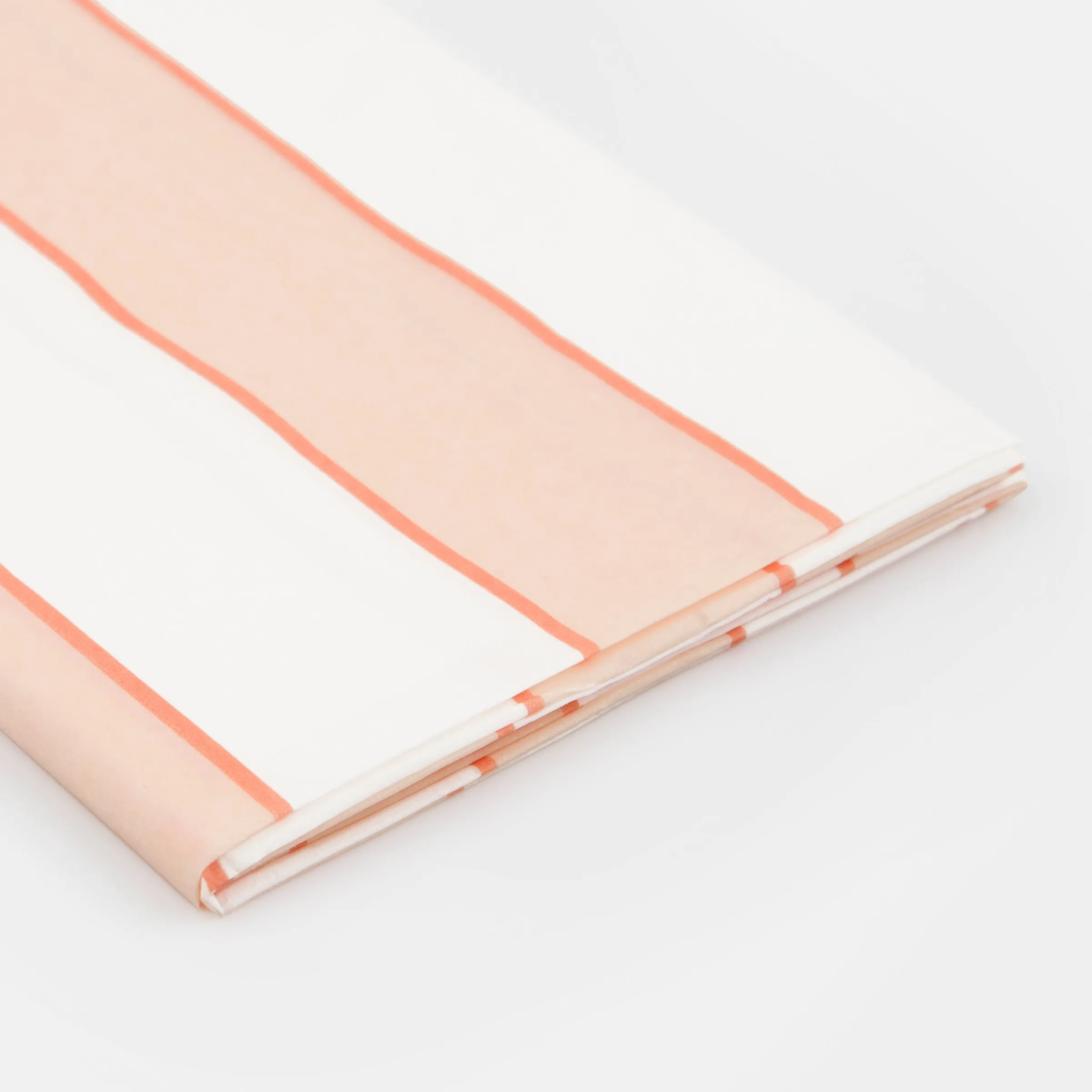 Peach Striped Tablecloth>Meri Meri Fashion