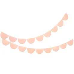 Peach Tissue Paper Scallop Garland Set><noscript><img width=